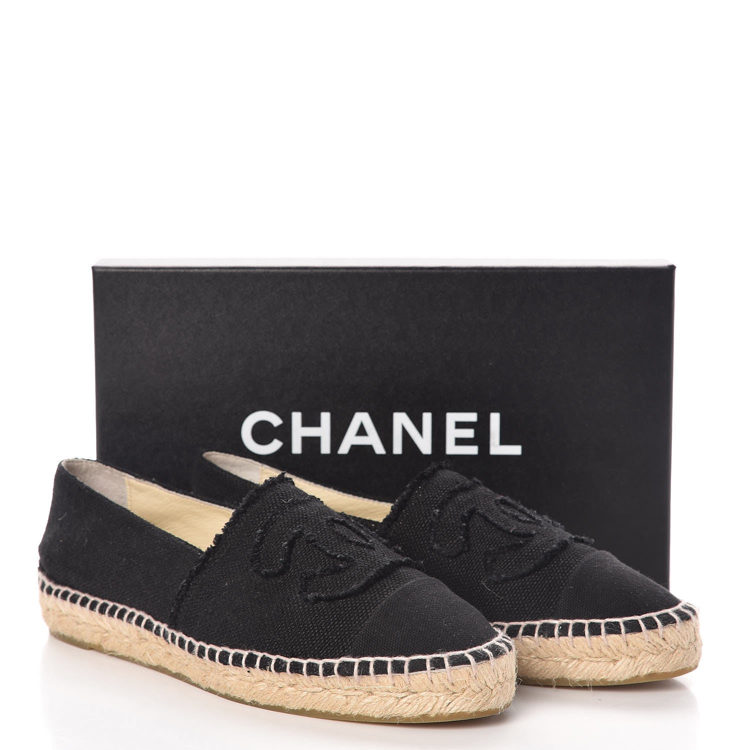 Chanel Canvas CC Espadrilles 39 Black 8 of 8