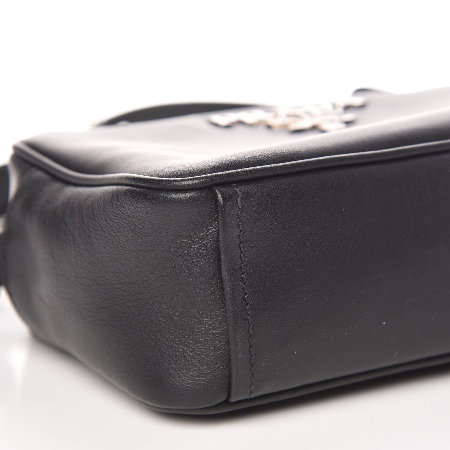 Soft Calfskin Camera Crossbody Bag Black
