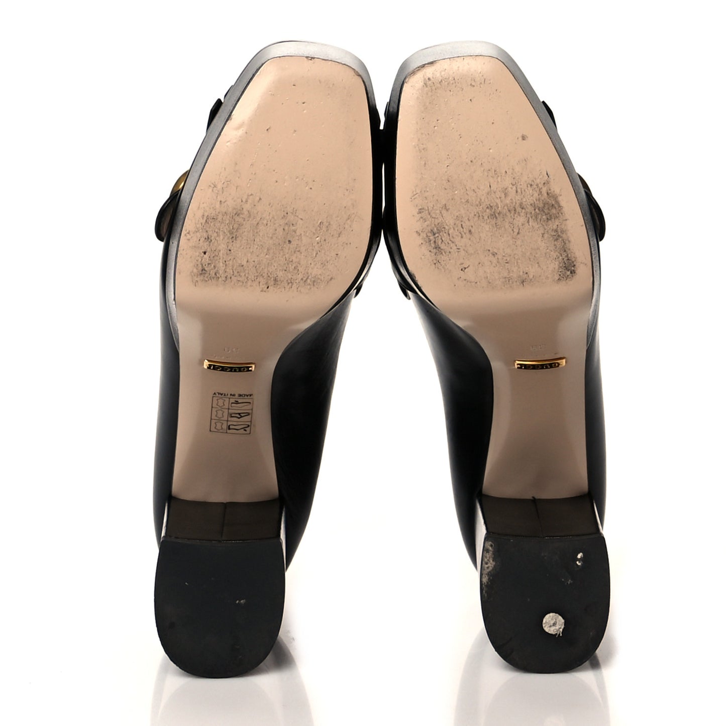 Malaga Kid GG Marmont Fringe Platform Loafer Pumps 39 Black