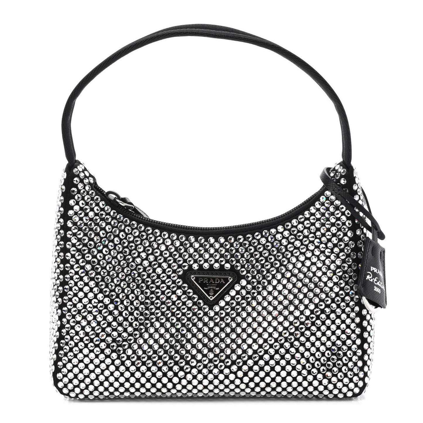 Satin Crystal Mini Re-Edition 2000 Bag Cristal