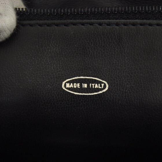 Chanel Lambskin Quilted Shoulder Bag Navy GHW 8 of 10