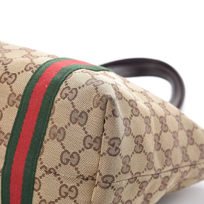 Gucci Monogram Medium Jolicoeur Tote Dark Brown 11 of 14
