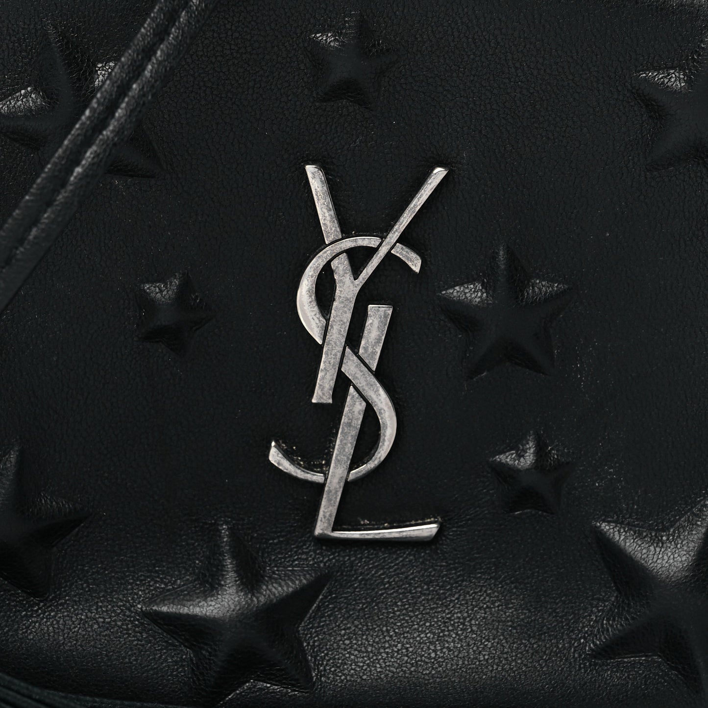 Nappa Embossed Star Monogram Blogger Bag Black