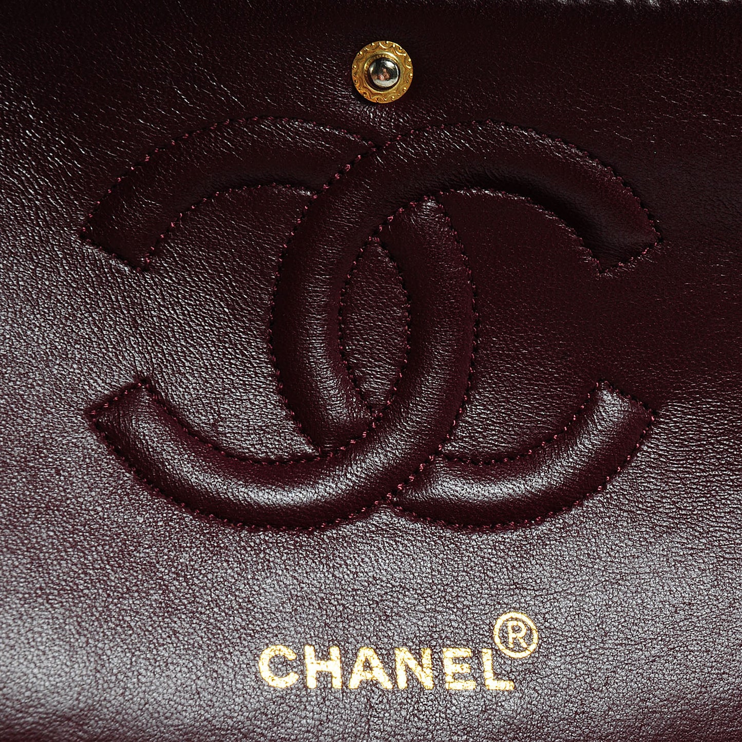 Lambskin Medium Double Flap Black