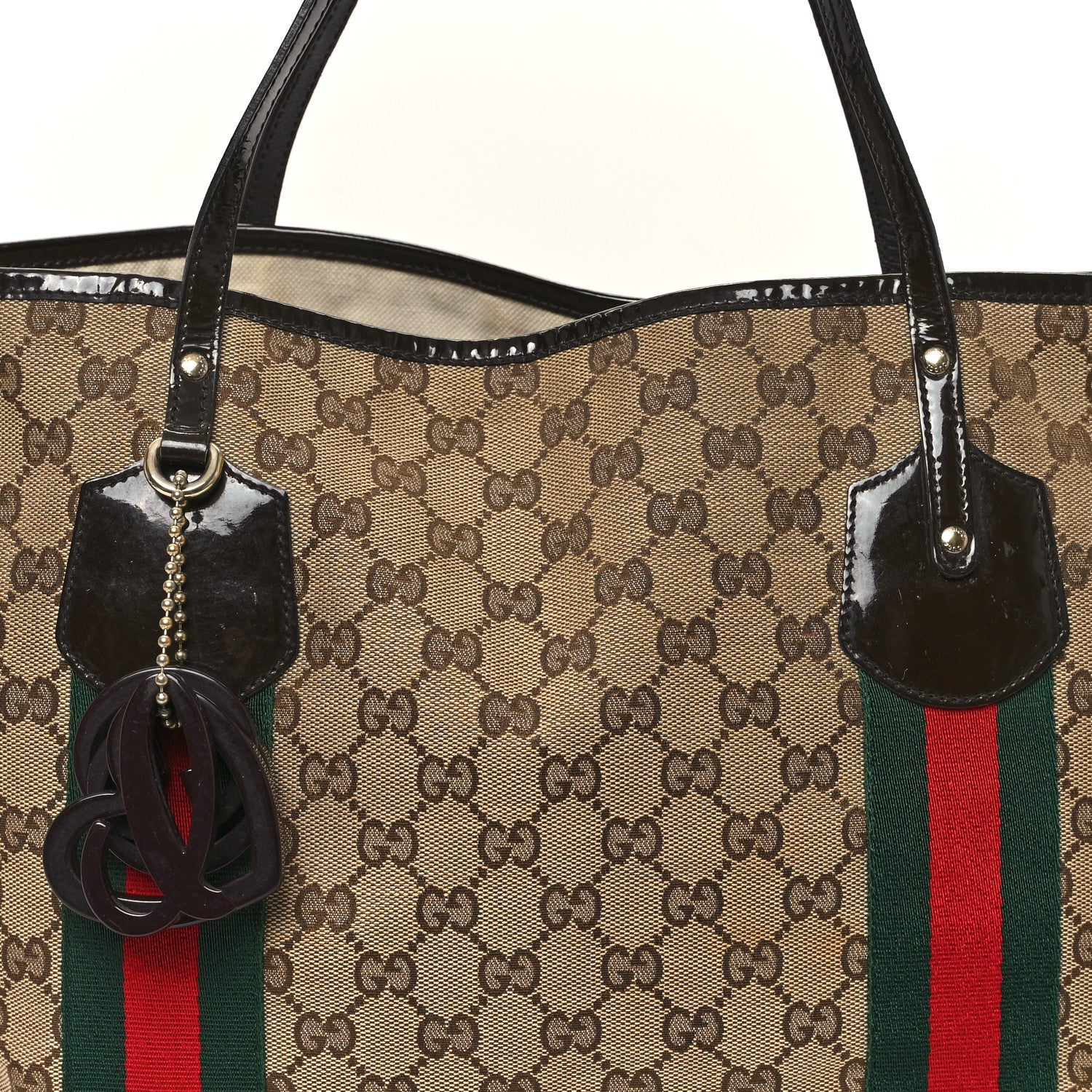Gucci Monogram Web Large Jolie Tote Brown 8 of 10