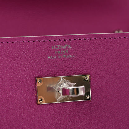 Hermes Chevre Mysore Kelly Wallet To Go Magnolia 6 of 8