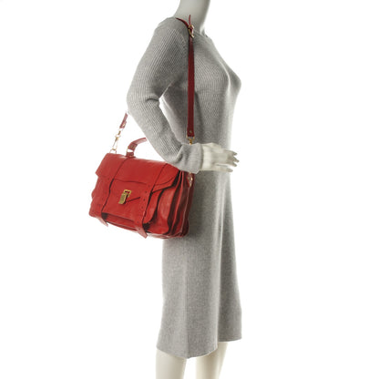 Proenza Schouler Lambskin Medium PS1 Satchel Red 2 of 8