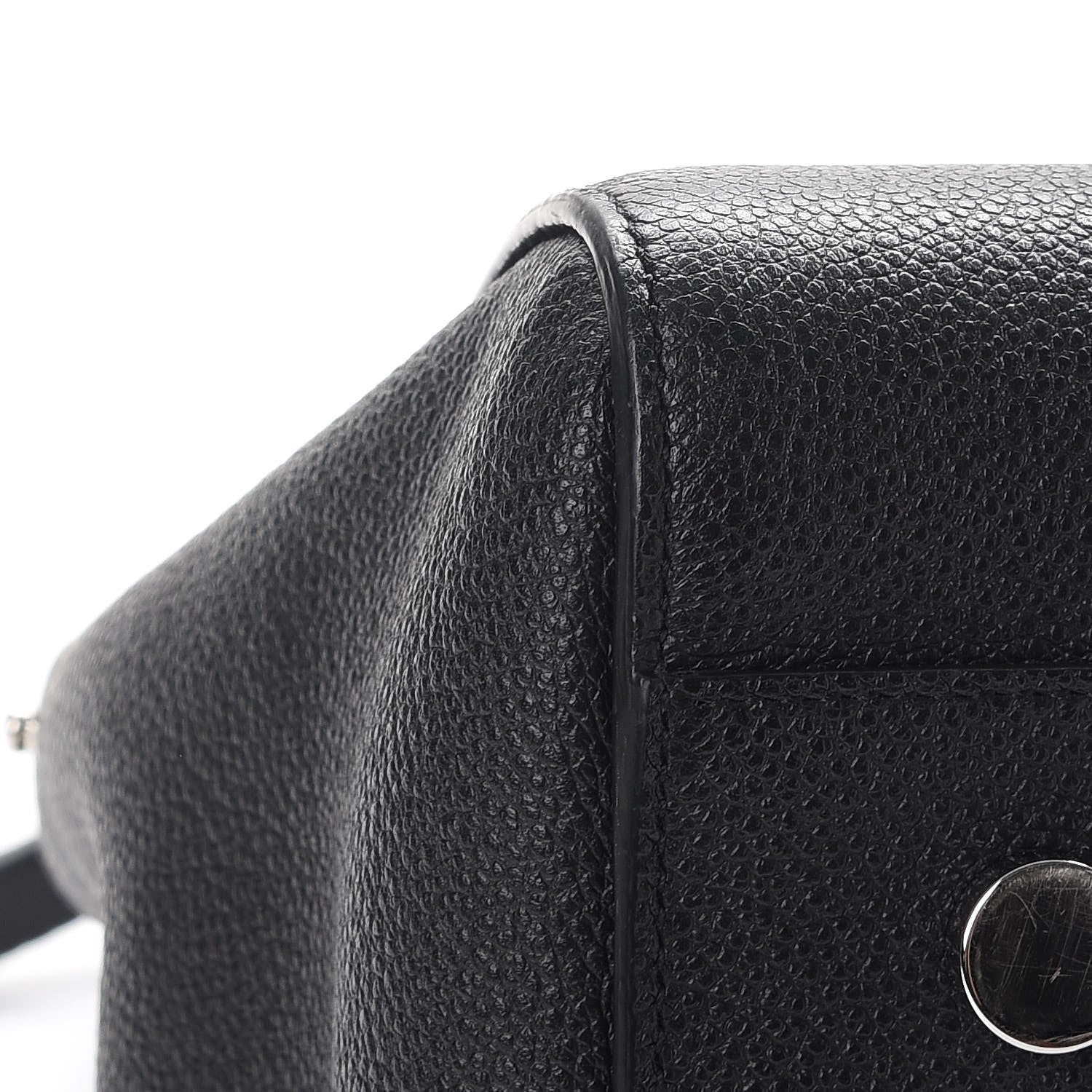 Saint Laurent Grained Calfskin Small Cabas Rive Gauche Black 10 of 12