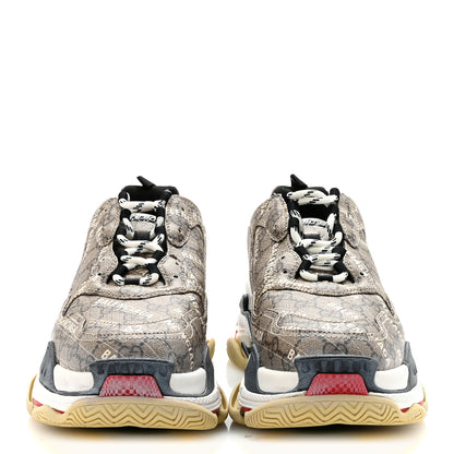 Balenciaga X GUCCI GG Supreme Monogram Allover Logo Mens Triple S Sneakers 42 Beige Ebony Mystic White 3 of 9
