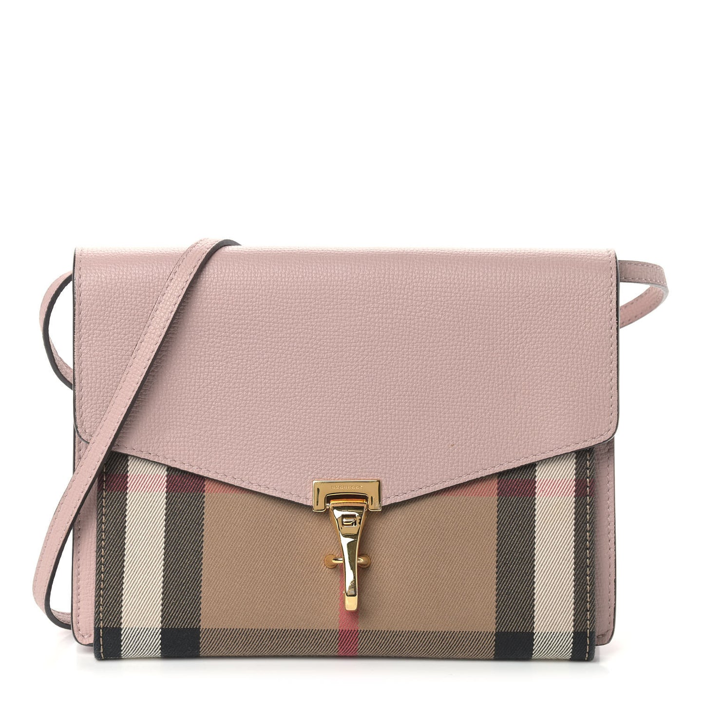 Derby Calfskin House Check Small Macken Crossbody Bag Pale Orchid