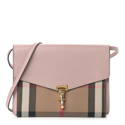 Burberry Derby Calfskin House Check Small Macken Crossbody Bag Pale Orchid 1 of 10