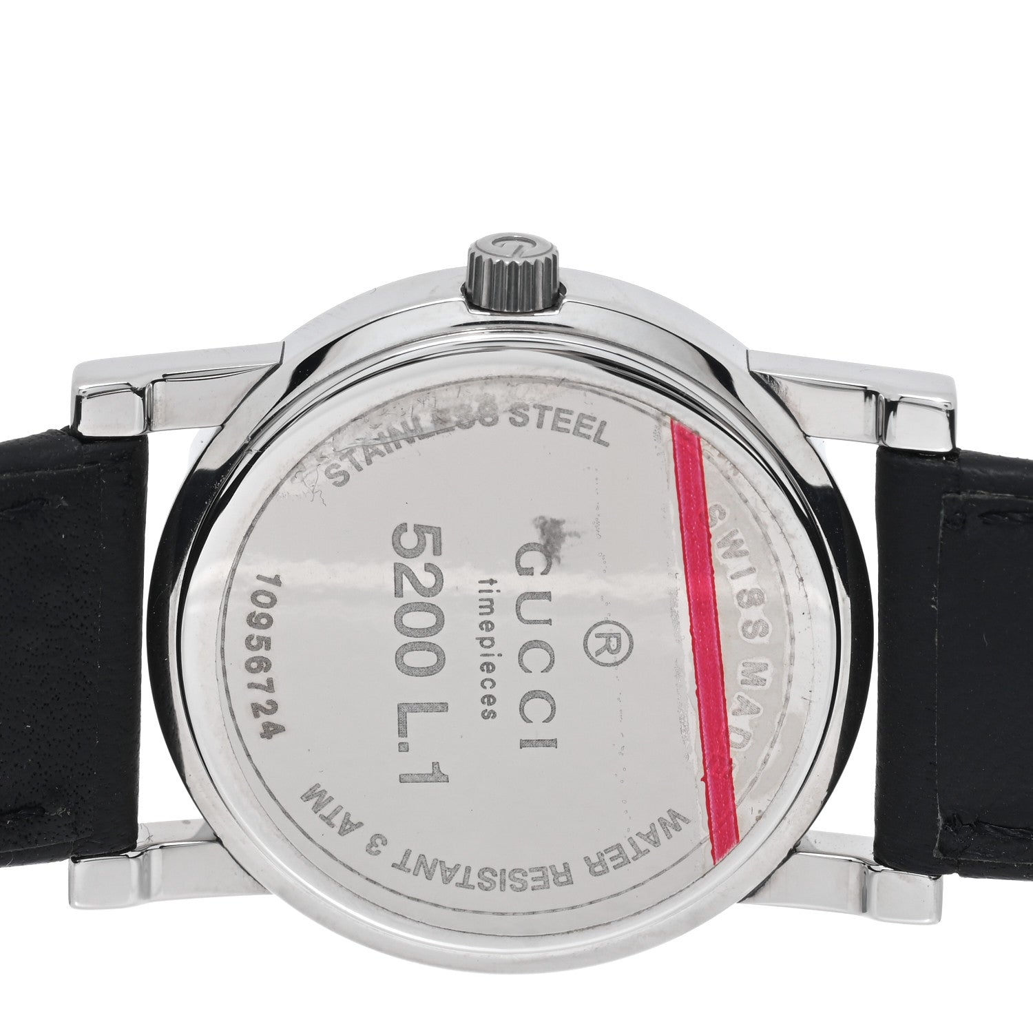 Gucci Stainless Steel Calfskin 27mm 5200L.1 Web Quartz Watch 4 of 5