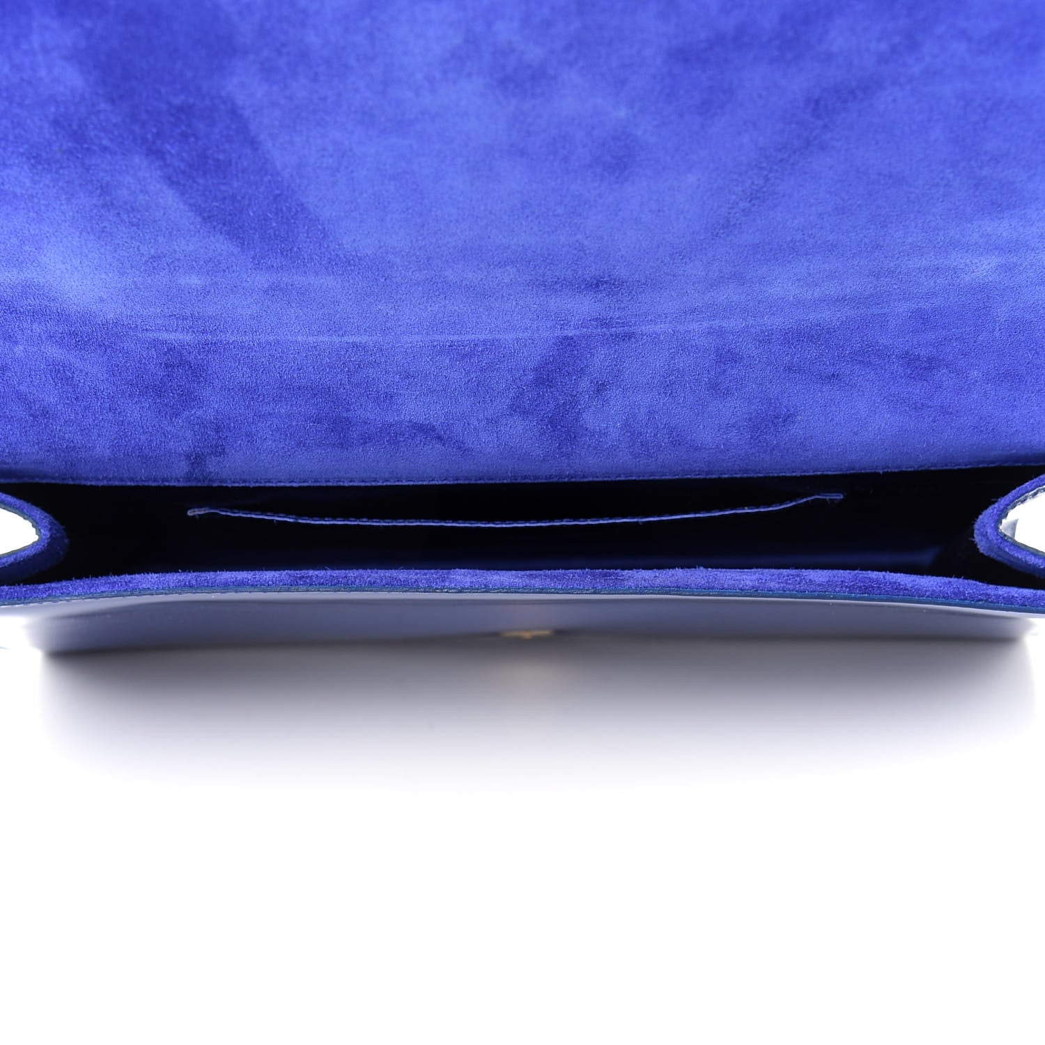 Saint Laurent Patent Calfskin Monogram Large Belle De Jour Clutch Royal Blue 5 of 7