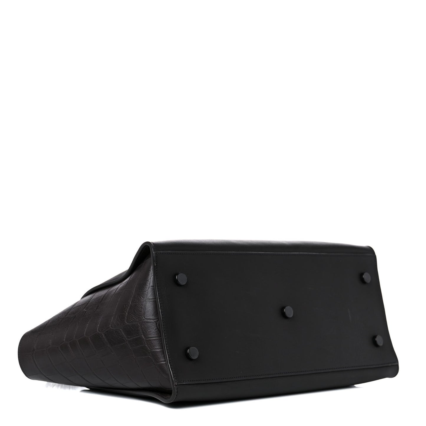 Calfskin Crocodile Embossed Small Monogram Downtown Cabas Earth