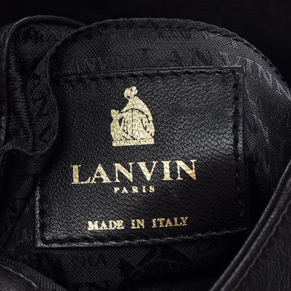 Lanvin Lambskin Patchwork Studded Mini Happy Pop Crossbody Black 8 of 9