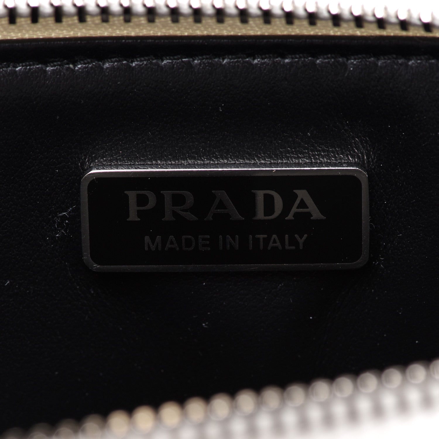 Prada Spazzolato Mini Triangle Chain Crossbody Pouch White 6 of 8