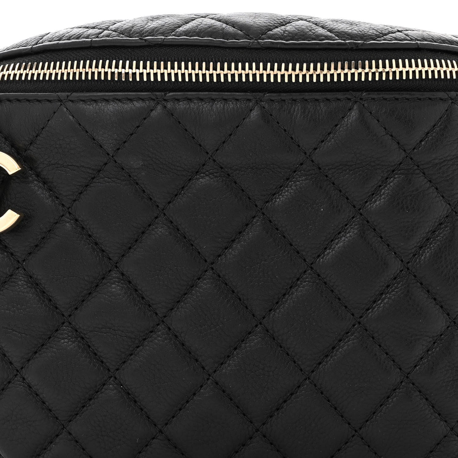 Chanel Calfskin Quilted Banane Waist Bag Fanny Pack Black 8 of 12