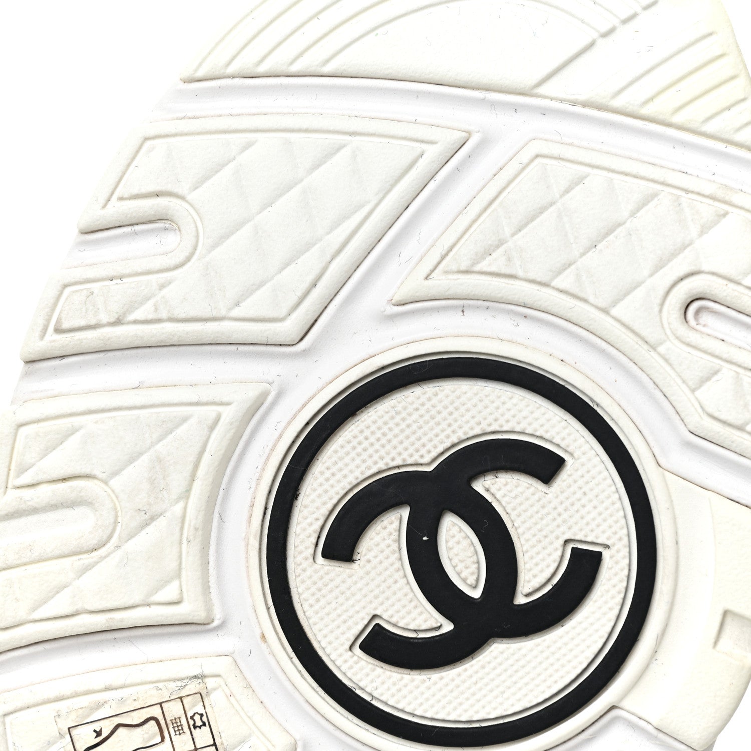 Chanel Nylon Lambskin Suede Calfskin CC Sneakers 38.5 White Grey 6 of 8