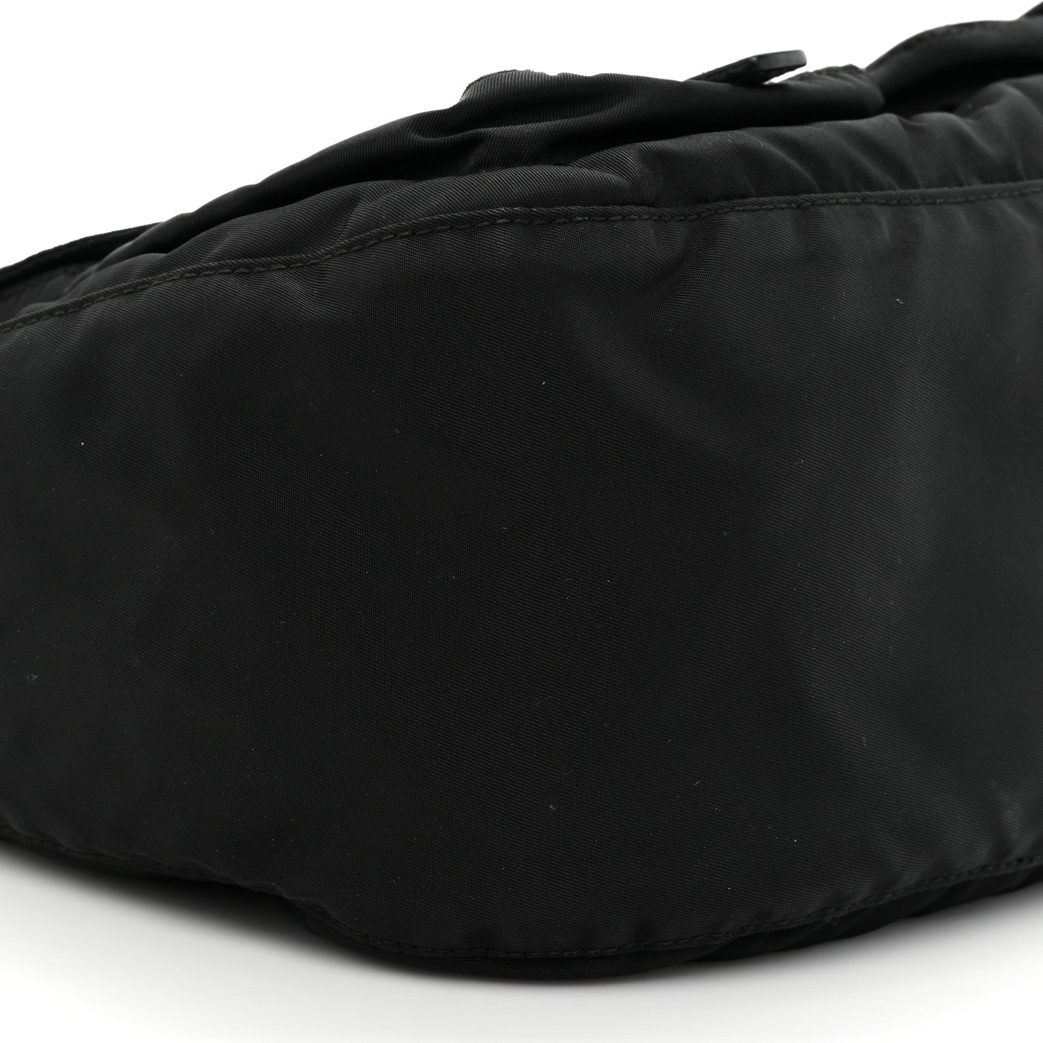 Prada Tessuto Nylon Messenger Bag Black 8 of 9