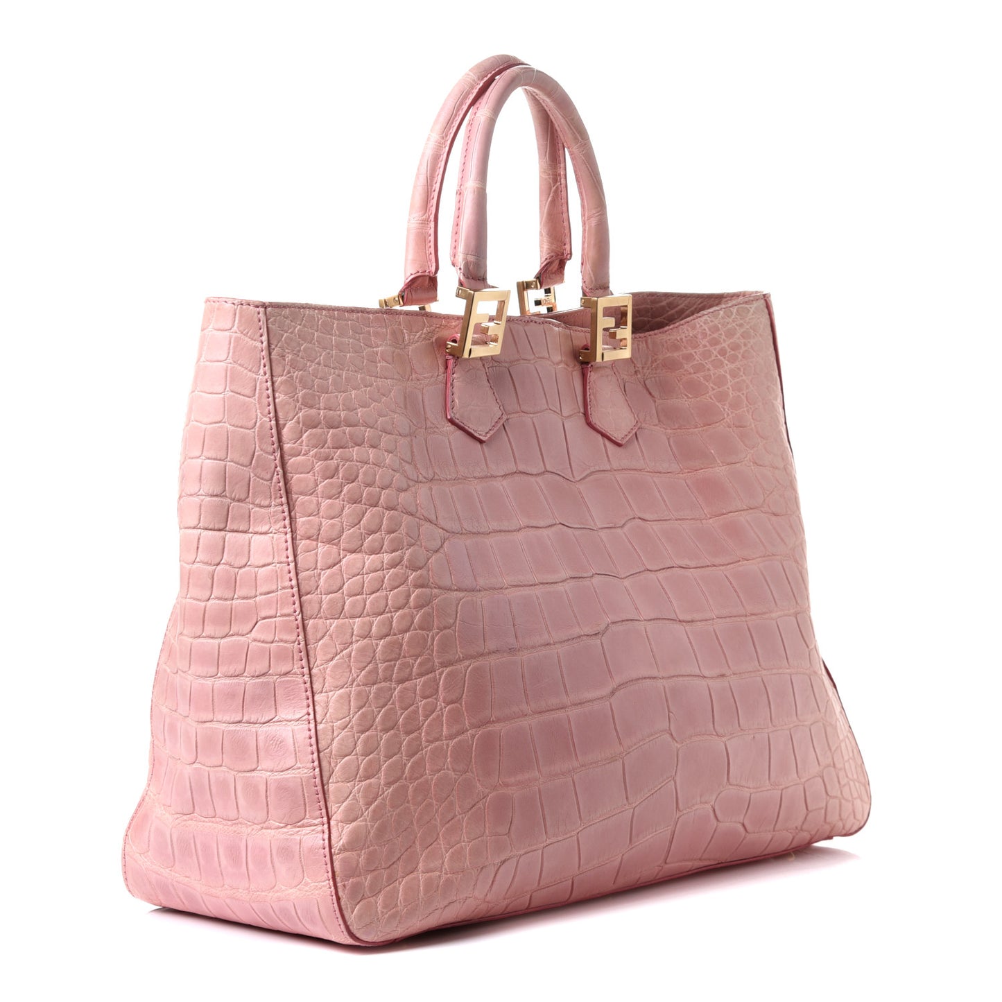Alligator Large Twins Tote Pink