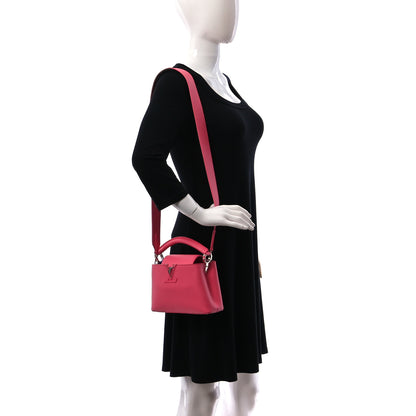 Louis Vuitton Taurillon Capucines Mini Fluo Pink 2 of 8