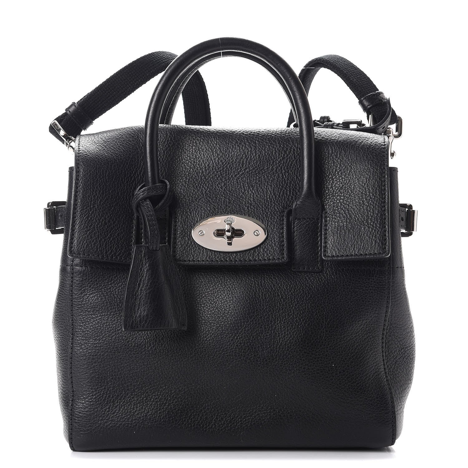 Mulberry Natural Leather Mini Cara Delevingne Convertible Satchel Black 1 of 12