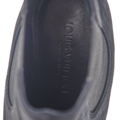 Louis Vuitton Suede Monogram Uniformes Cap Toe Chelsea 75mm Ankle Boots 38 Black 7 of 12