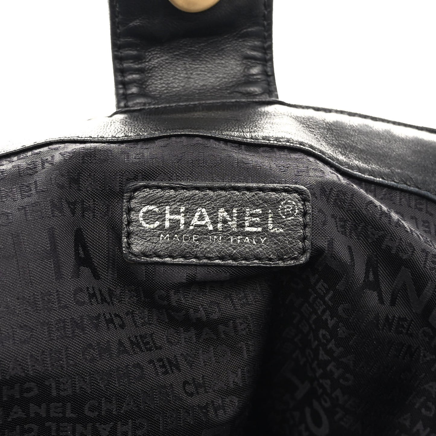 Suede Accordion Flap Black