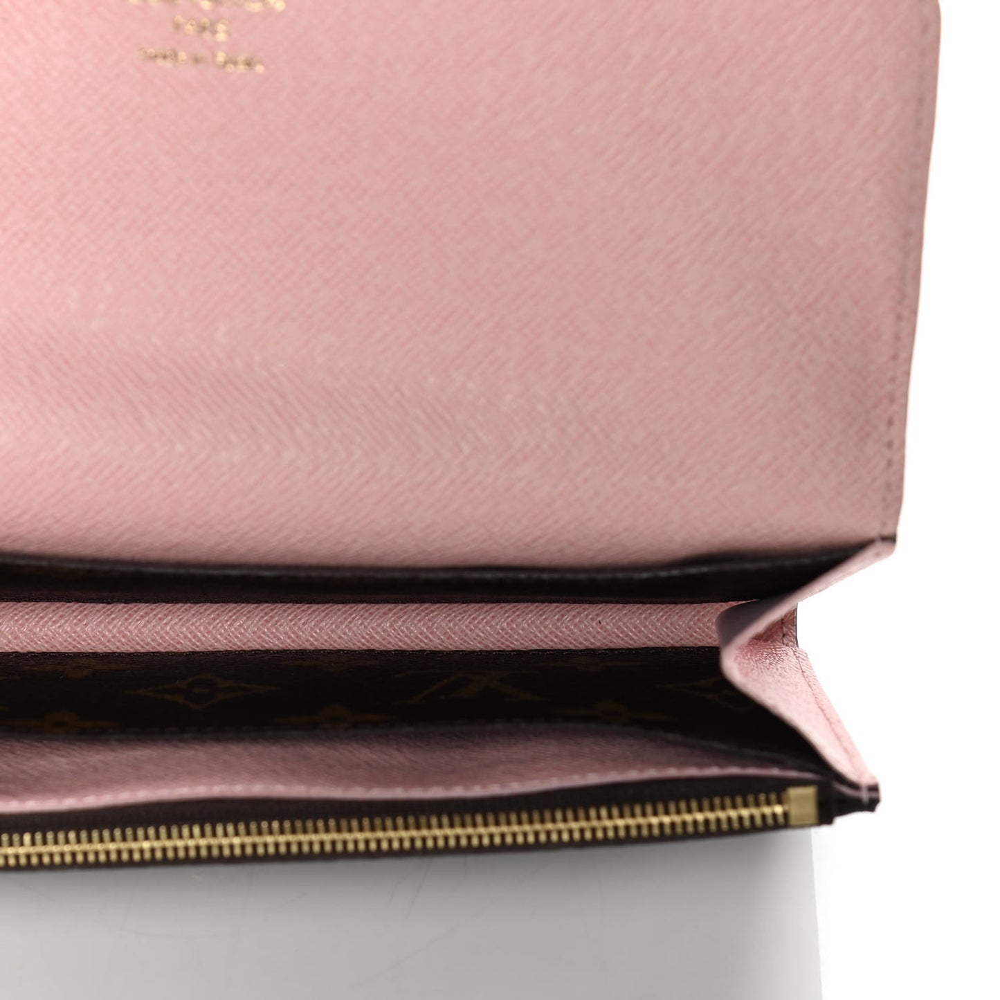 Monogram Emilie Wallet Rose Ballerine