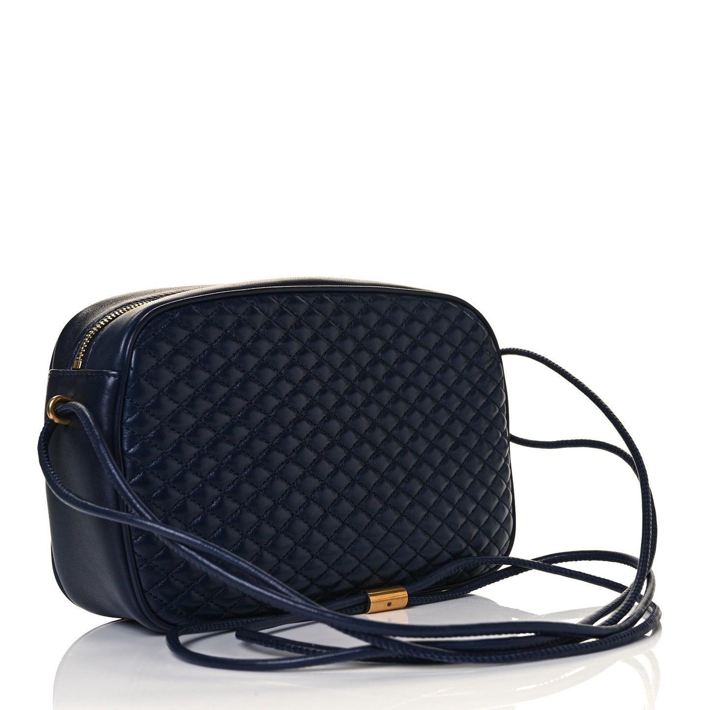 Lambskin Quilted Victoire Camera Bag Deep Marine