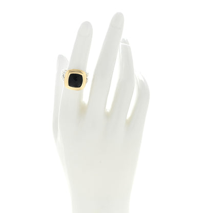 David Yurman Sterling Silver 18K Yellow Gold Black Onyx 11mm Albion Ring 52 6 2 of 4