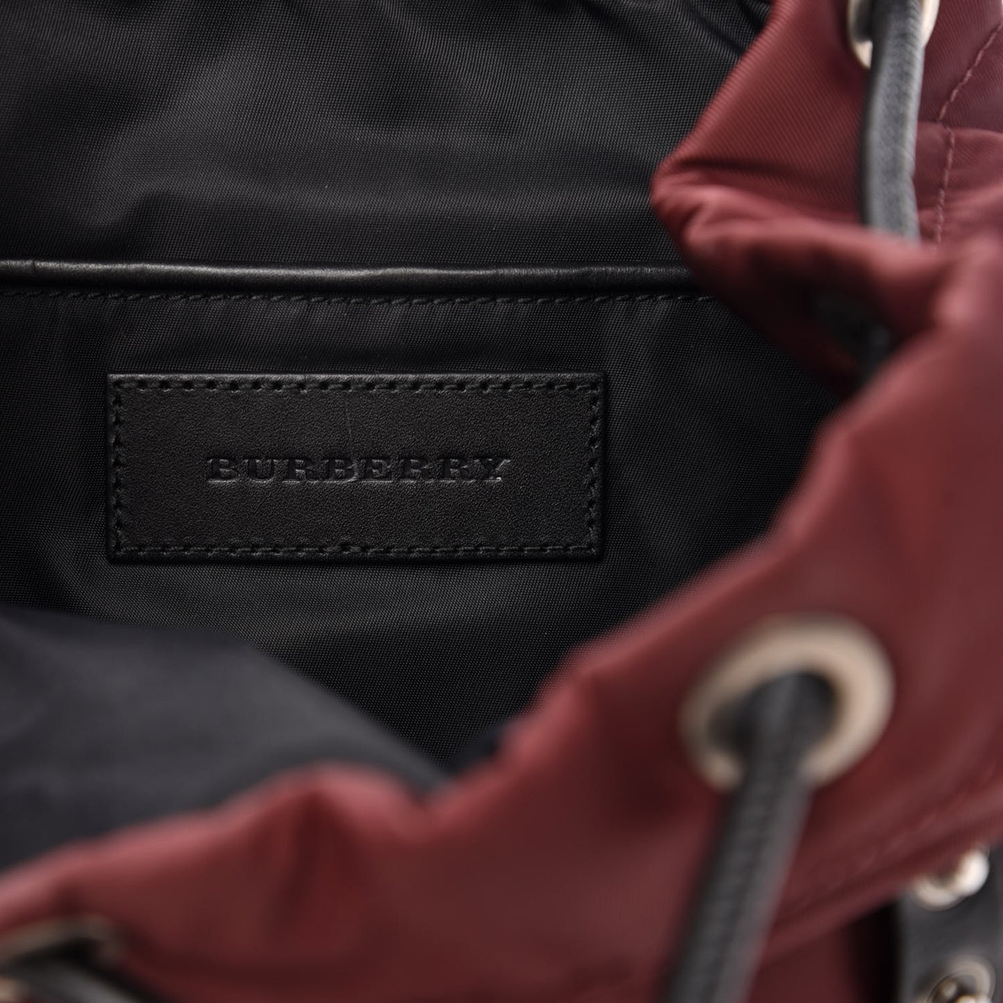 Nylon Small Rucksack Backpack Burgundy