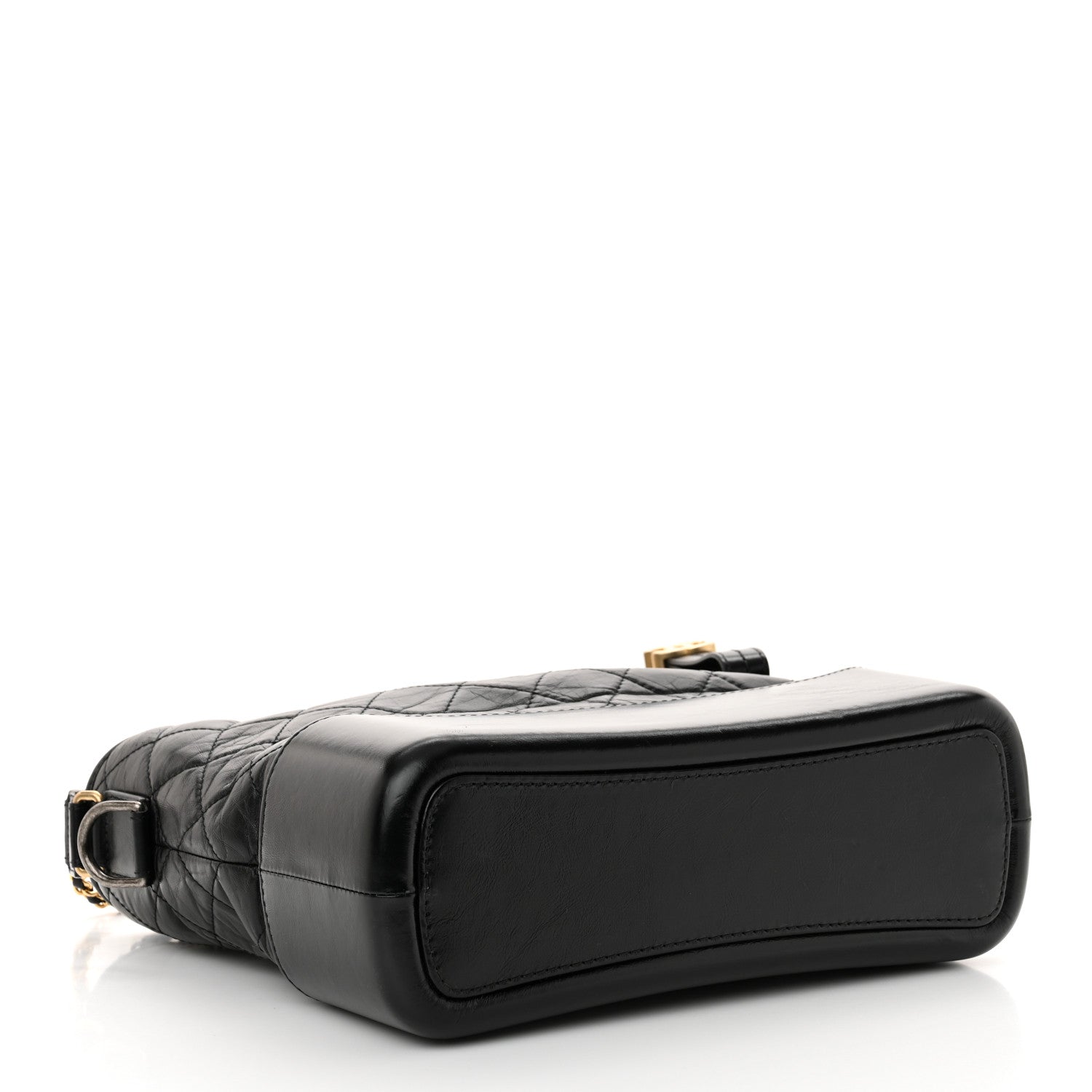 Chanel Aged Calfskin Quilted Medium Gabrielle Hobo Black 4 of 13