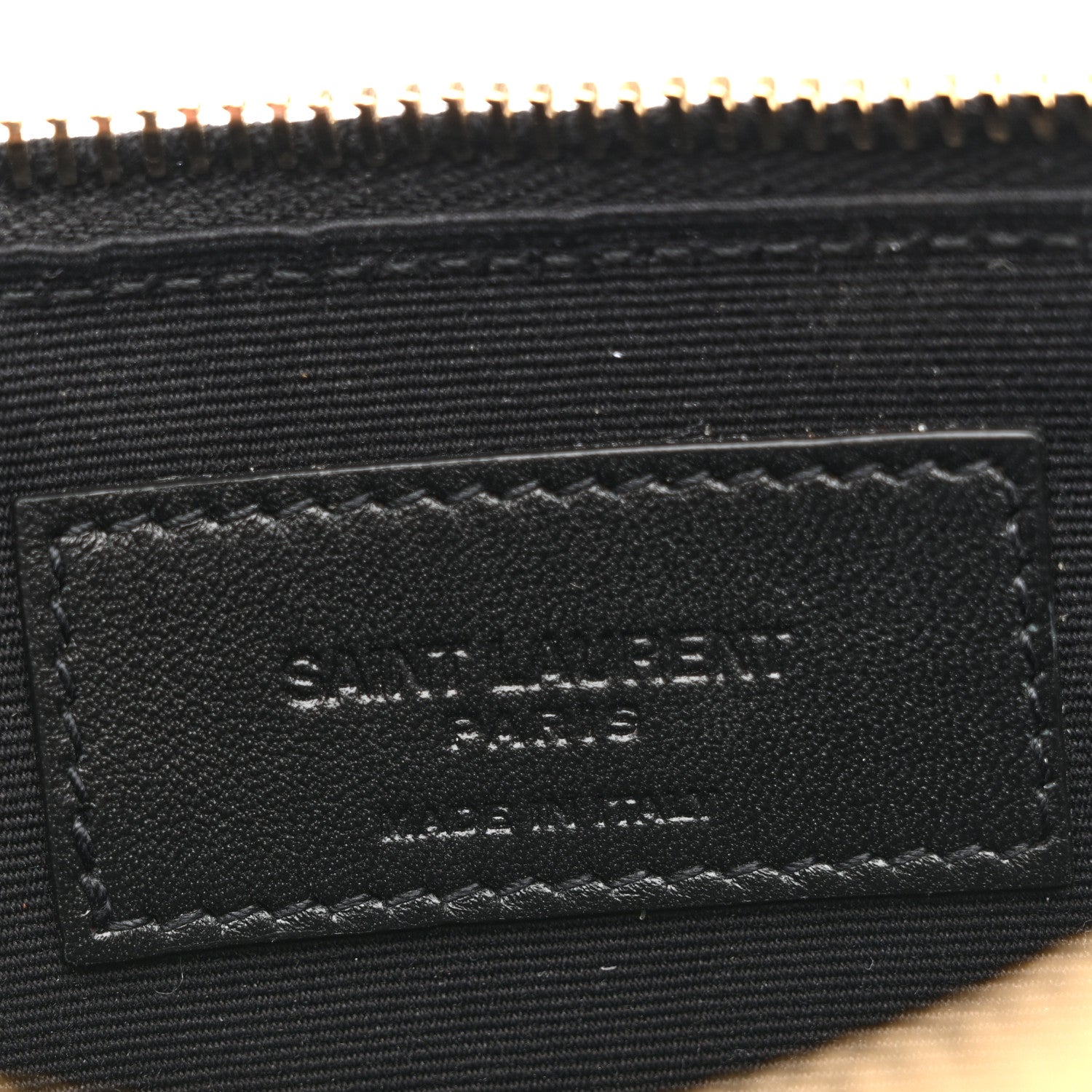 Saint Laurent Calfskin Zip Clutch Black 6 of 7