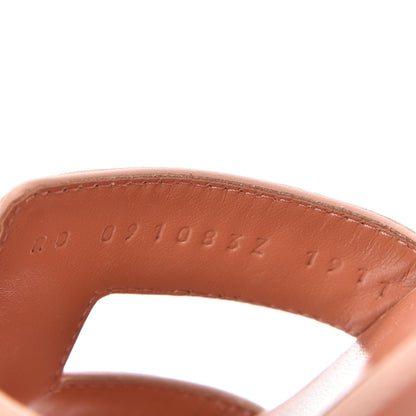 Hermes Ostrich Oran Sandals 36 Rose Bubinga 9 of 10