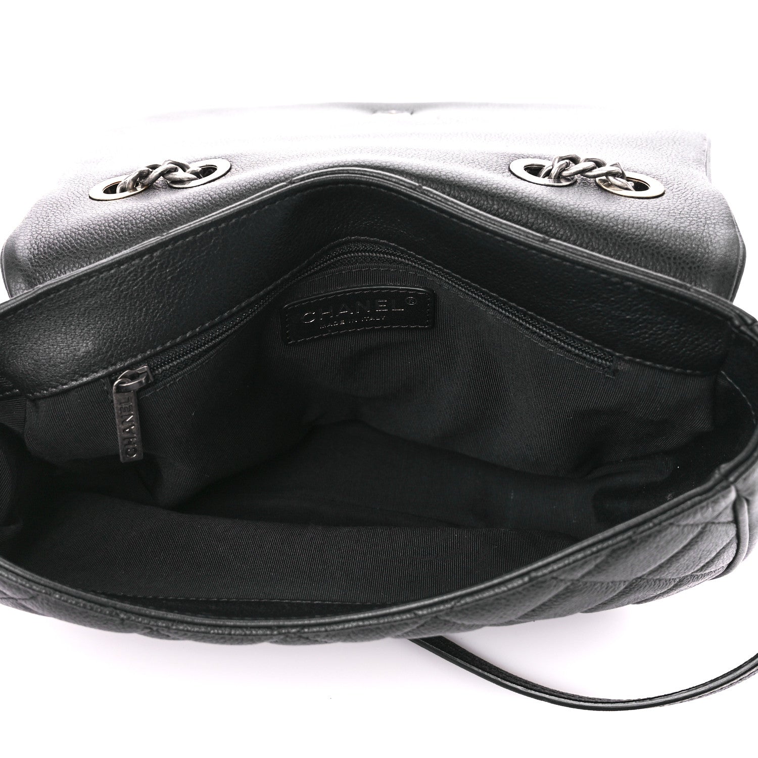 Chanel Calfskin Quilted Casual Pocket Messenger Flap Black 5 of 11