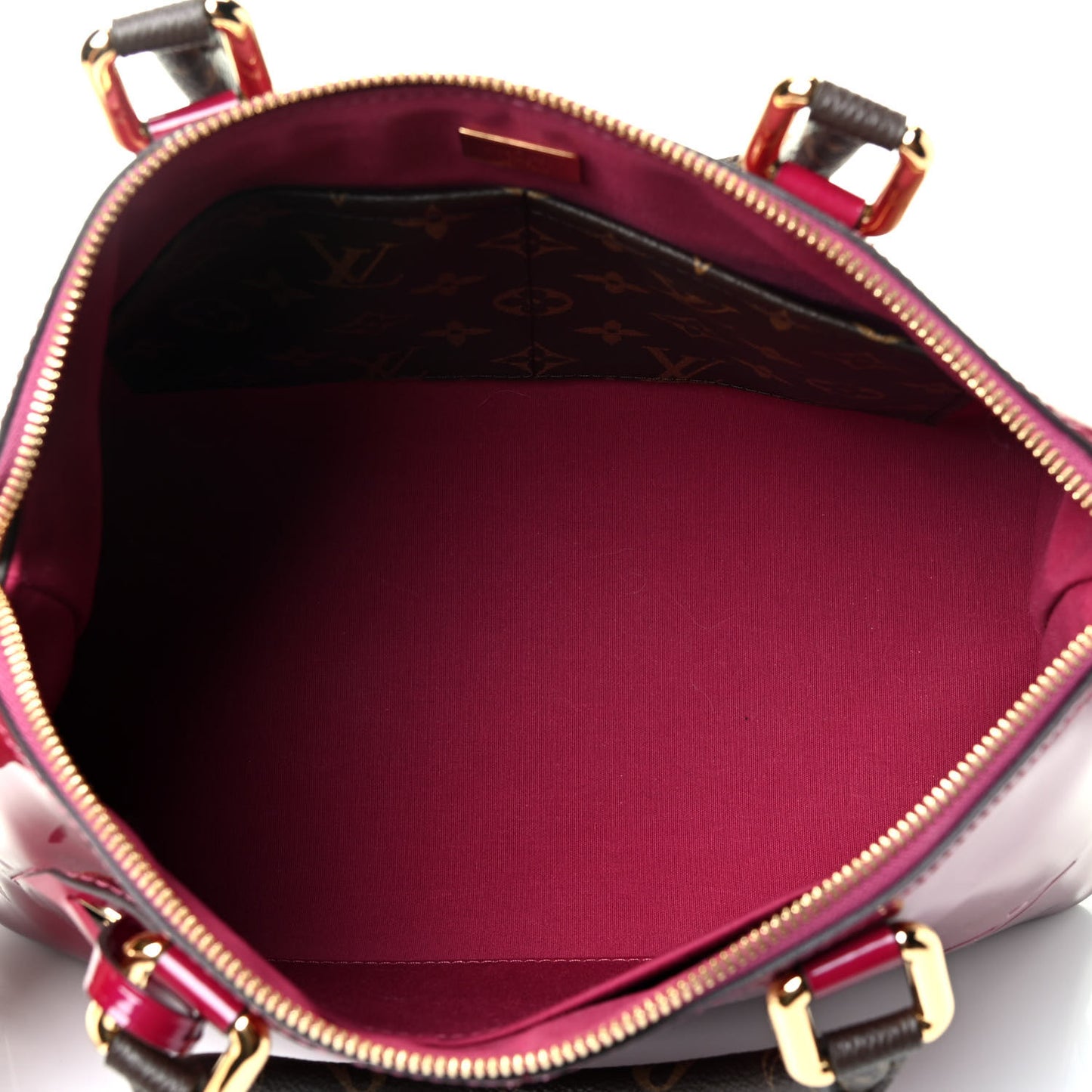 Patent Calfskin Miroir Tote Magenta