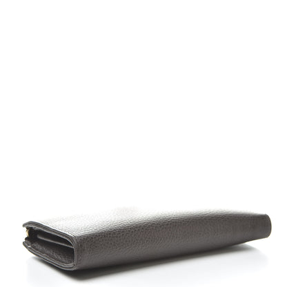 Gucci Pebbled Calfskin Donna Long Wallet Grey Field 4 of 9