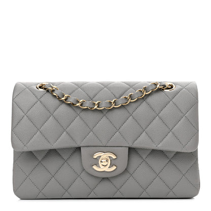 Chanel Caviar Quilted Small Double Flap Grey 1 of 10
