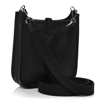 Hermes Taurillon Clemence Evelyne TPM Black 3 of 13