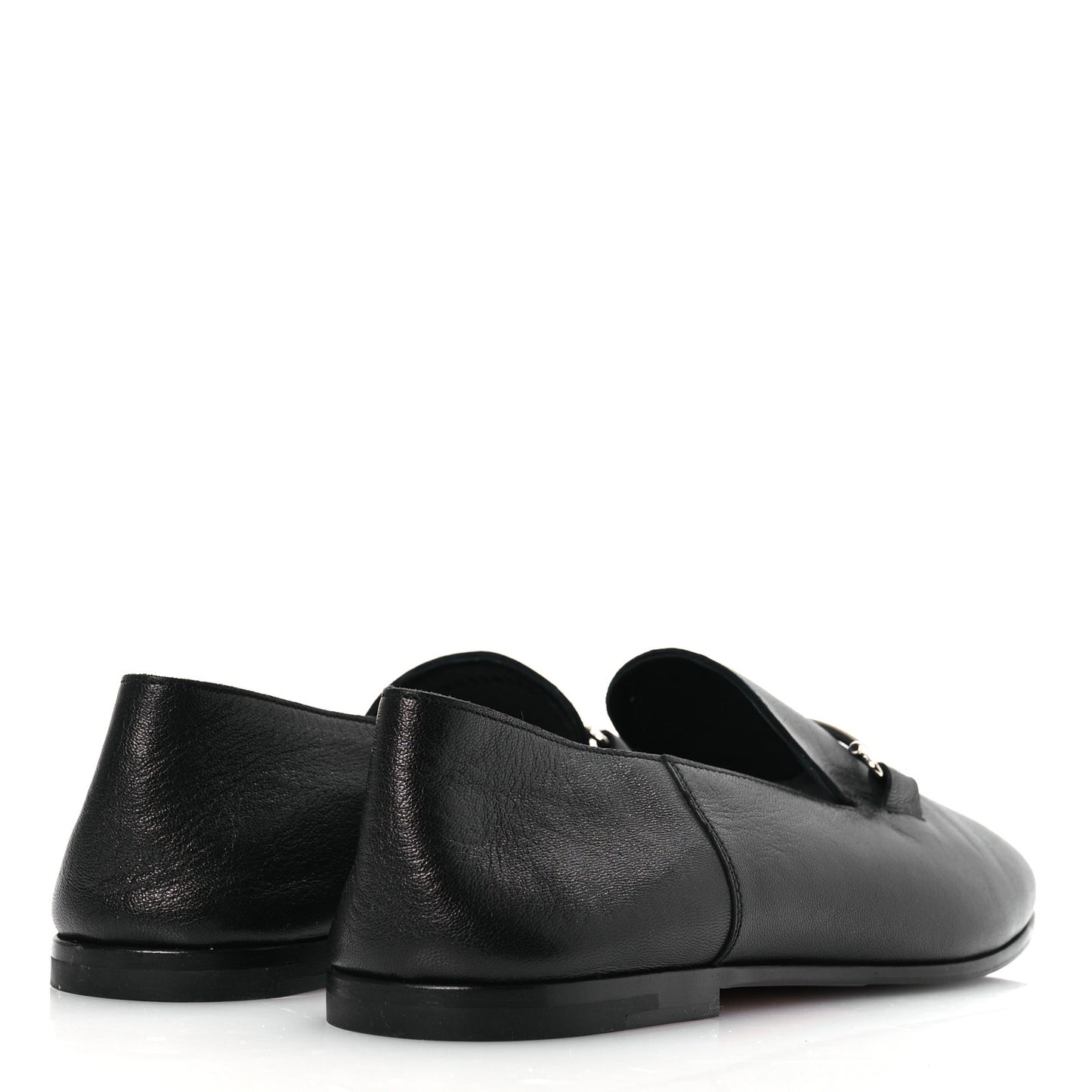 Goatskin Mens Saga Loafers 43.5 Black