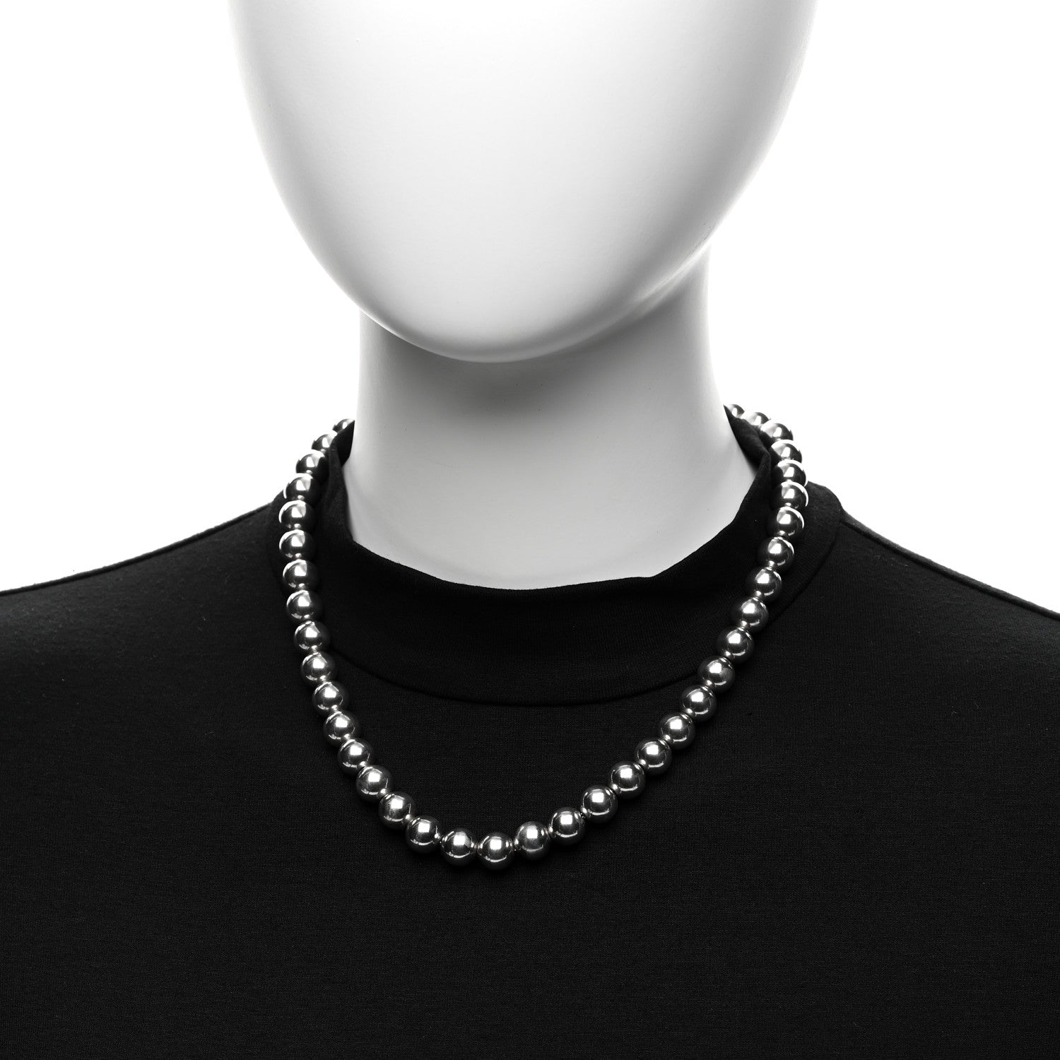 Tiffany Sterling Silver 10mm Hardwear Ball Necklace 2 of 5