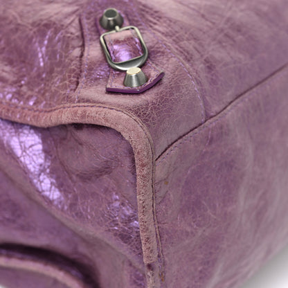 Balenciaga Agneau Classic Hardware City Metallic Purple 12 of 18