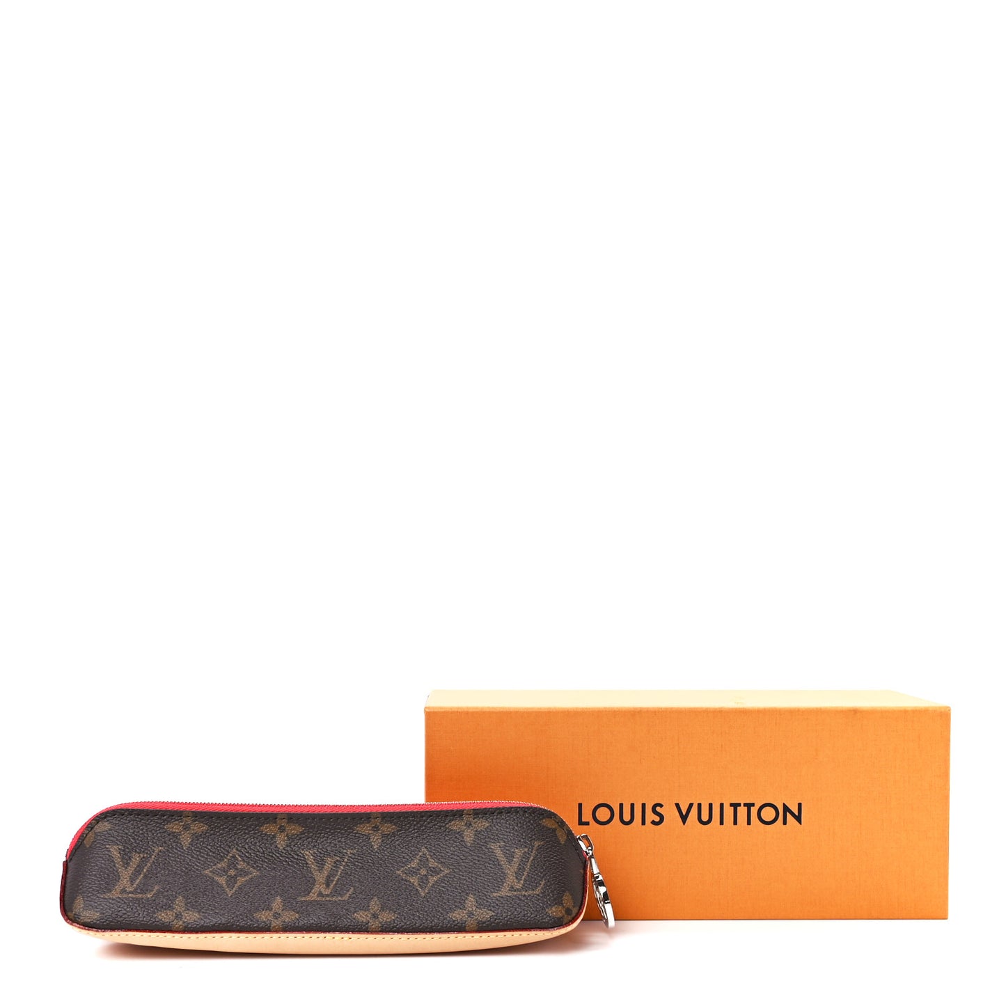 Monogram Elizabeth Pencil Pouch Red