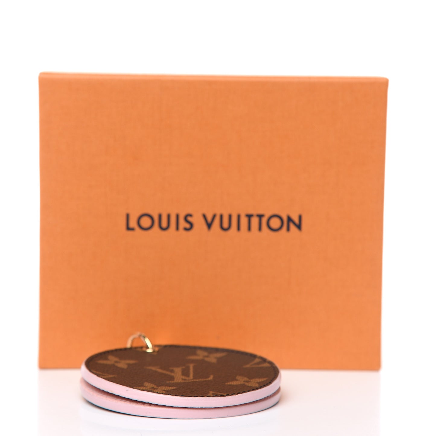 Monogram LV Mirror Bag Charm Key Holder Rose Ballerine