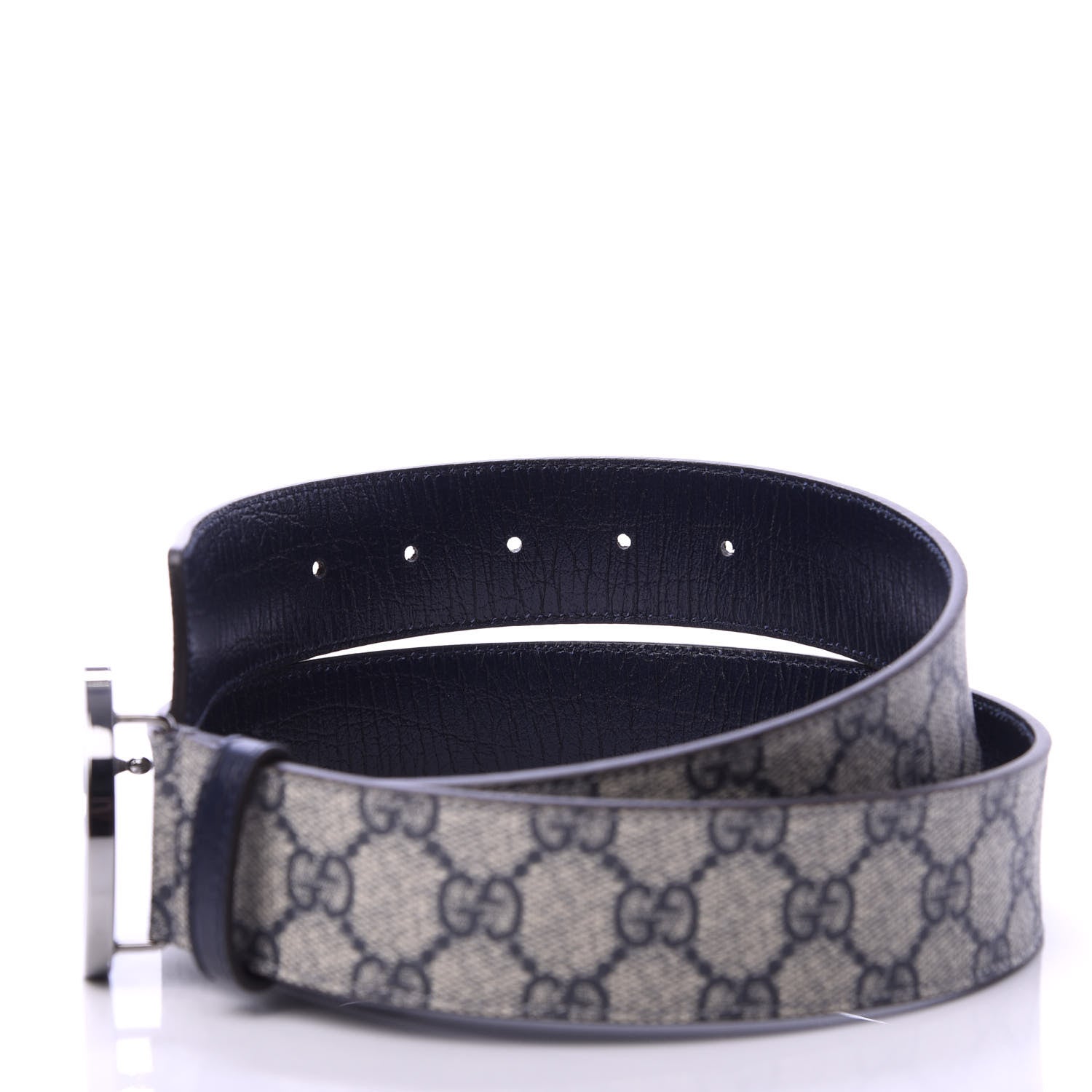 Gucci GG Plus Monogram Interlocking G Belt 95 38 Navy 4 of 6