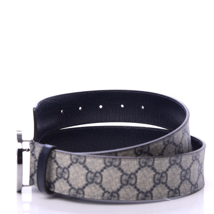 Gucci GG Plus Monogram Interlocking G Belt 95 38 Navy 4 of 6