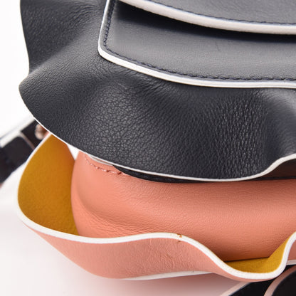 Fendi Vitello Dolce Waves Tri-Color Micro Double Baguette Blue Notte Chantilly 15 of 17