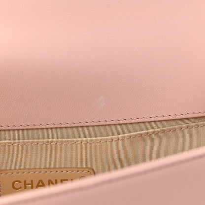 Chanel Lambskin Quilted Medium Chain Detail Boy Flap Light Pink 11 of 11