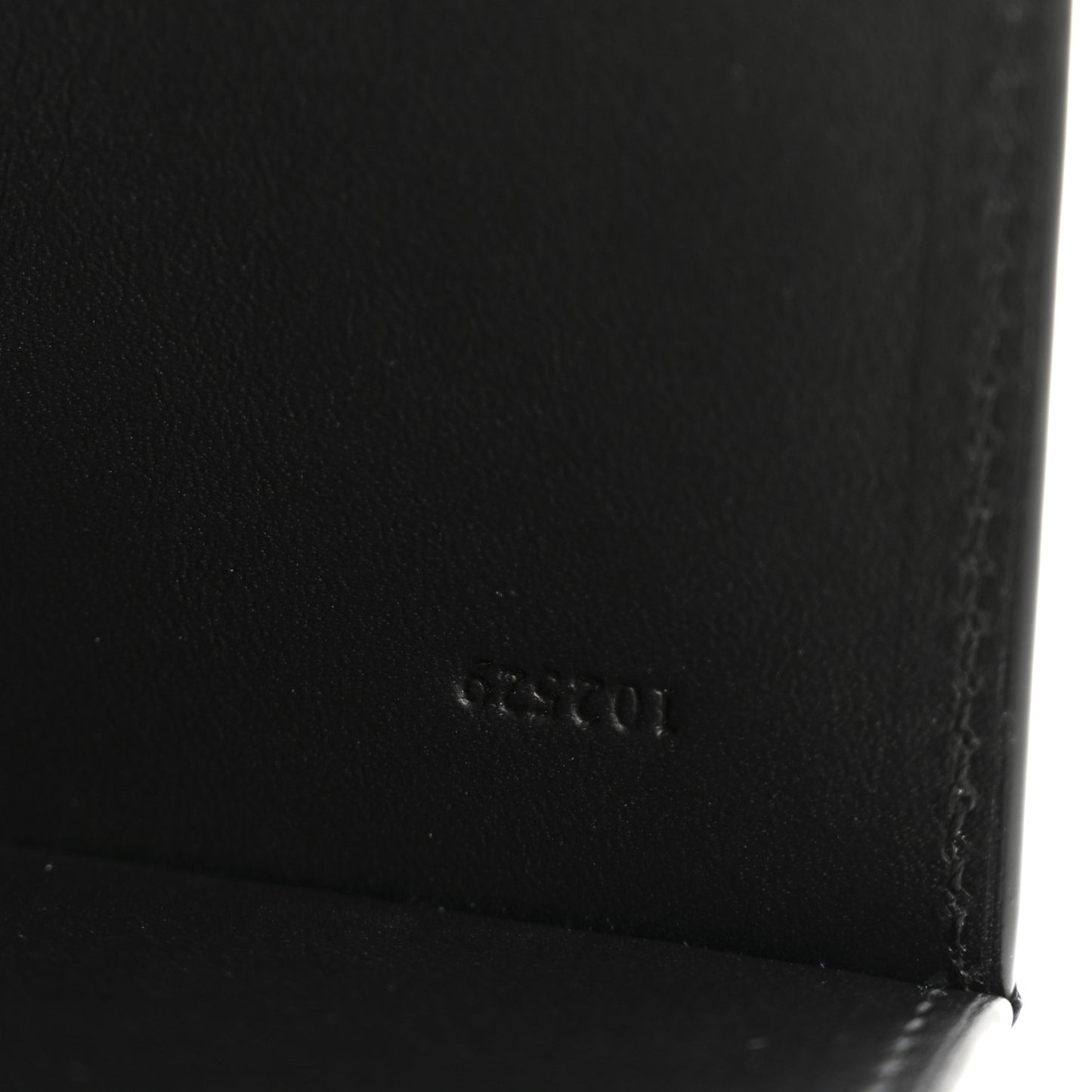 Textured Calfskin Plain Cardholder Black